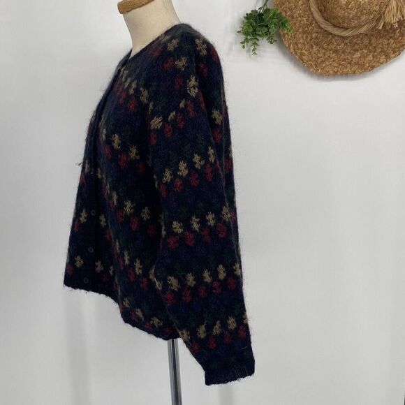 Paul Harris Design Women's Mohair Blend Knit Cardigan Sweater Multicolor XL - Picture 2 of 12